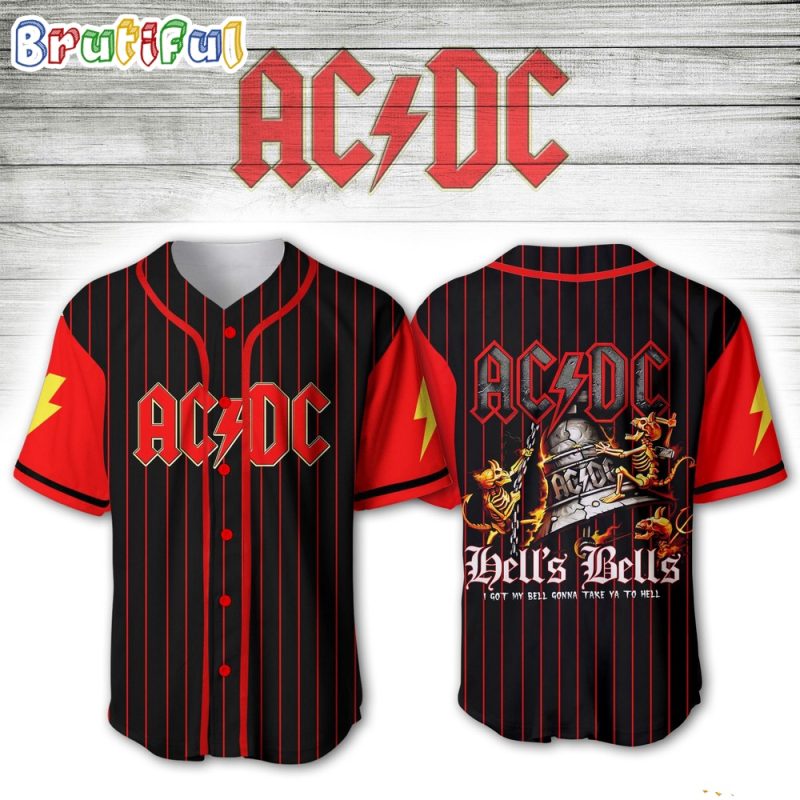 ACDC World Tour Acdc Pwr Up Tour 2024 Jersey Hells Bells Baseball ...